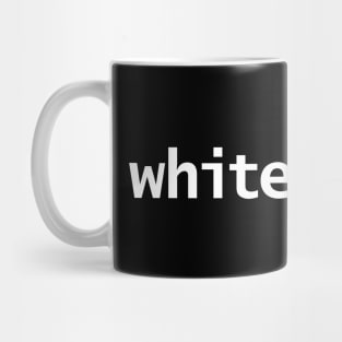 White Dwarf Minimal Star Typography White Text Mug